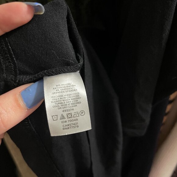 Ann Taylor Womens NWT Black Half Sleeve Round Neck Stretch Blouse Medium - Picture 5 of 6